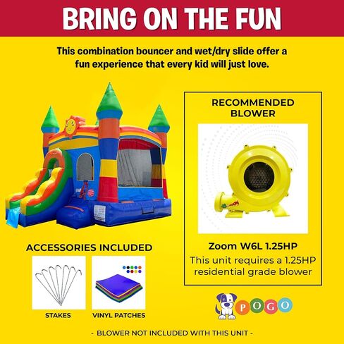 Inflatable Bounce House with Slide for Kids (Without Blower) - 18 x 12 x 14.5 Foot Pink Smiley Face Backyard Inflatable Bouncy House - Built-in Bladder Water Misting System in Kuwait