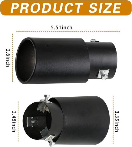 1 PC Car Exhaust Tips, Dual Outlet Bending Muffler Exhaust, Stainless Steel High Temperature Resistant Tail Pipe Muffler Tip, Universal Car Modification Accessories (Multicolor) in Saudi Arabia