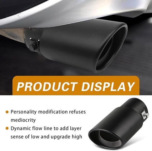 1 PC Car Exhaust Tips, Dual Outlet Bending Muffler Exhaust, Stainless Steel High Temperature Resistant Tail Pipe Muffler Tip, Universal Car Modification Accessories (Multicolor) in Saudi Arabia