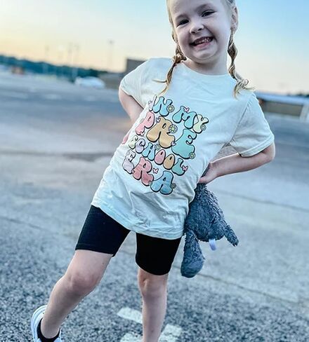 First Day of Preschool Shirt Kids Girls Back to School T-Shirt Letter Print in My Preschool Era Short Short Tops Tee in Kuwait