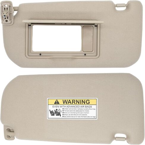 NHILES Driver Left Side Sun Visor Replacement Fits for KIA Sportage 2005-2010 Sunshade Without Light 85202-1F090EZ Color Beige in Kuwait