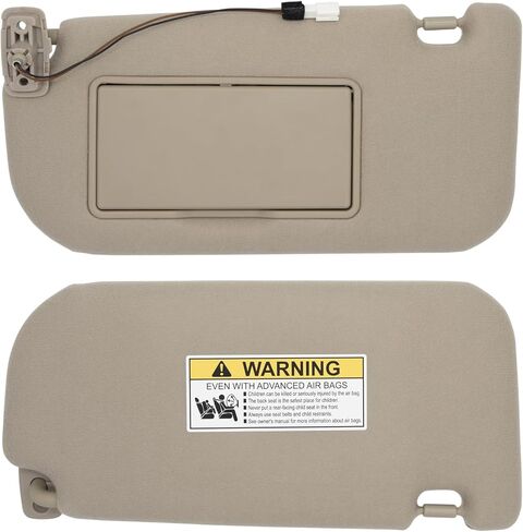 NHILES Driver Left Side Sun Visor Replacement Fits for KIA Sportage 2005-2010 Sunshade Without Light 85202-1F090EZ Color Beige in Kuwait