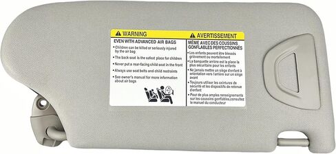 Pair of Left and Right Gray Sun Visors with Retainers Screws for Nissan Altima 2013 2014 2015 2016 2017 2018 with Light Sunroof Interior Windshield Sunshade Replacement 96401-3TA2A in Saudi Arabia