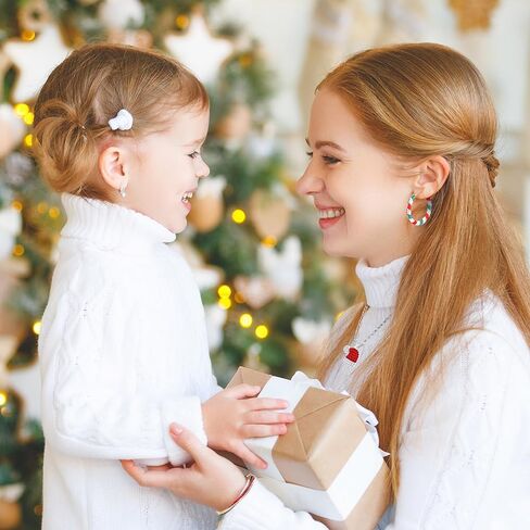 XunYee 4 قطع مجموعة مجوهرات عيد الميلاد للنساء عطلة أقراط عيد الميلاد سوار عيد الميلاد قلادة الهدايا in Kuwait