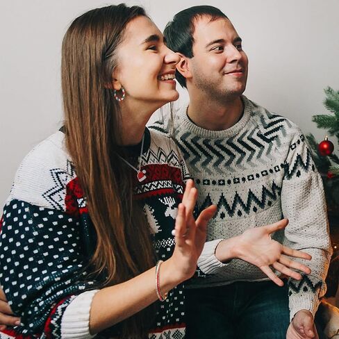 XunYee 4 قطع مجموعة مجوهرات عيد الميلاد للنساء عطلة أقراط عيد الميلاد سوار عيد الميلاد قلادة الهدايا in Kuwait