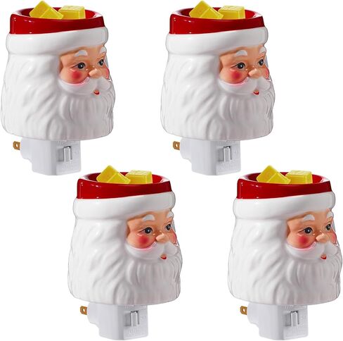 4 قطع عيد الميلاد الشمع تذوب أكثر دفئا الجدار المكونات سانتا كلوز الشمع دفئا المكونات الكهربائية في عيد الميلاد شمعة الشمع دفئا الشمع المعطرة مكعب ذوبان لعيد الميلاد الديكور المنزل غرفة نوم غرفة المعيشة مكتب هدية in Kuwait
