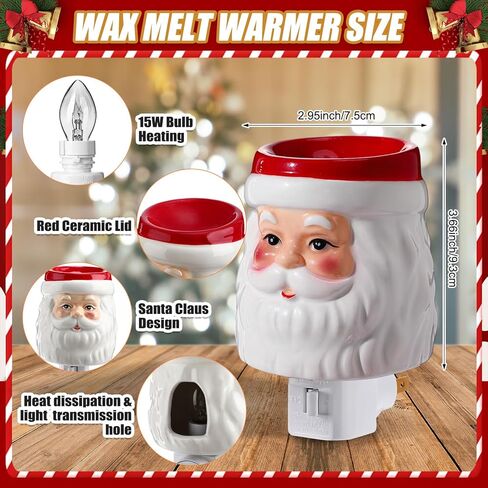 4 قطع عيد الميلاد الشمع تذوب أكثر دفئا الجدار المكونات سانتا كلوز الشمع دفئا المكونات الكهربائية في عيد الميلاد شمعة الشمع دفئا الشمع المعطرة مكعب ذوبان لعيد الميلاد الديكور المنزل غرفة نوم غرفة المعيشة مكتب هدية in Kuwait