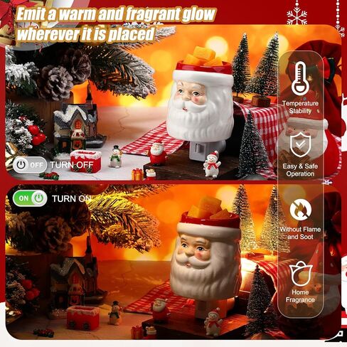 4 قطع عيد الميلاد الشمع تذوب أكثر دفئا الجدار المكونات سانتا كلوز الشمع دفئا المكونات الكهربائية في عيد الميلاد شمعة الشمع دفئا الشمع المعطرة مكعب ذوبان لعيد الميلاد الديكور المنزل غرفة نوم غرفة المعيشة مكتب هدية in Kuwait