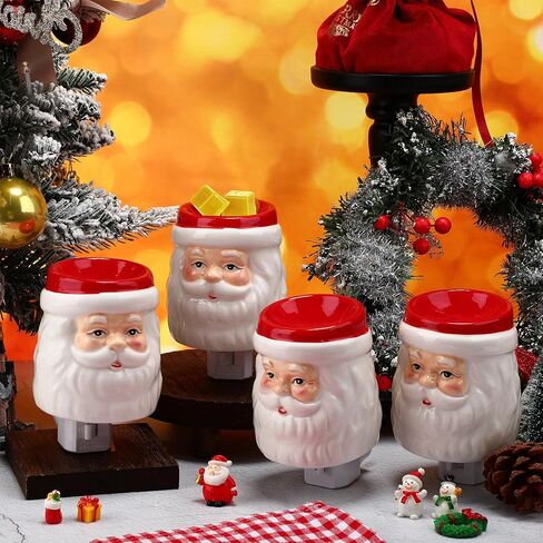 4 قطع عيد الميلاد الشمع تذوب أكثر دفئا الجدار المكونات سانتا كلوز الشمع دفئا المكونات الكهربائية في عيد الميلاد شمعة الشمع دفئا الشمع المعطرة مكعب ذوبان لعيد الميلاد الديكور المنزل غرفة نوم غرفة المعيشة مكتب هدية in Kuwait