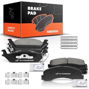 A-Premium Front & Rear Ceramic Disc Brake Pads Set Compatible with Select Ford Models - For F-150 2010-2011, with Hardware, 8 Pcs