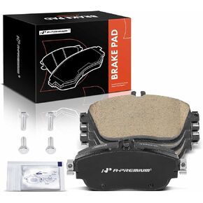 A-Premium Front Ceramic Disc Brake Pads Set Compatible with Mercedes-Benz CLA250 2014-2017, GLA250 2015-2020, B250 2013-2017, B250e 2016-2017, B Electric Drive 2014-2015 & Infiniti QX30, 4 Pcs