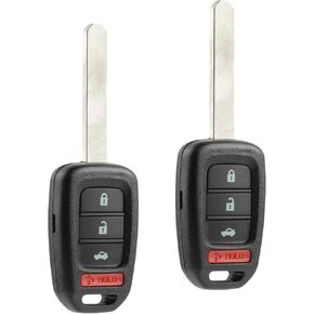 Car Key Fob Keyless Entry Remote fits 2013-2016 Honda Accord / 2014-2015 Honda CR-V / 2014-2015 Honda Civic (MLBHLIK6-1T), Set of 2