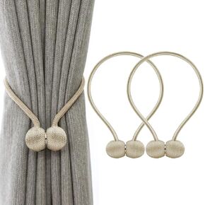 Window Curtain Tiebacks Clips VS Strong Magnetic Tie Band Home Office Decorative Drapes Weave Holdbacks Holders European Style 1 Pair in Saudi Arabia
