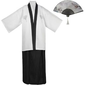 Samurai Costume Kimono Men Anime Cosplay Hakama Halloween Costumes Japanese Robes for Men