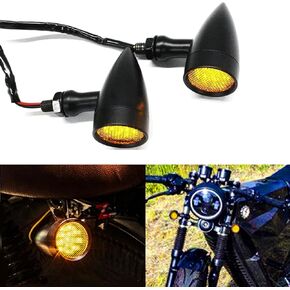 DREAMIZER LED Turn Signals Front Rear 15 LED Motorcycle Lights Super Bright Bulbs Compatible With Harley Honda Yamaha Suzuki and More