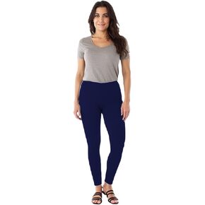 INTRO. Women's Ebony Black Double Knit Stretch High Waist Ponte Legging