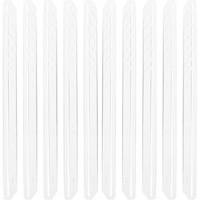 100 Pcs 3 Hole Punched Magazine Holders for Binders Plastic 3 Ring Binder Insert Strips Magazine Organizer Collector for File Book Paper 12 Inch