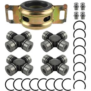 Carbhub 4Pcs Driveshaft U-Joints and Center Bearing Kit Fit for 1995-2004 Tacoma 1995-2004 Replace 3723034040, 3723034030, 5016911, 5002334