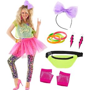 Morph 80s Outfit For Women Party 80s Costumes For Womens 80s Costume Halloween Costumes Woman 2024 80 s Costume Outfit Women