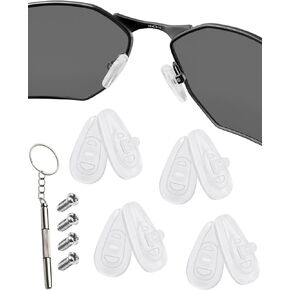 4 Pairs Replacement Nose Pads for Oakley Tincup OX3184 OX5099 | Tincup Carbon OX5094 | Conductor OO4106 OO4107 Eyeglass(14mm*8mm*6mm)