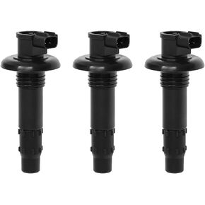 Ignition Coil Pack & Spark Plugs Set of 3 Compatible with SeaDoo GTX RXP RXT GTI WAKE GTS 130 155 215 255 260 ALL 4-TEC Boats Replaces# ‎420664020, 296000307