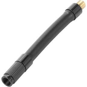 Motoforti Universal Tire Inflator Extension Tube Air Pump Extend Hose Adapter Tire Valve 3.94inch M8x0.8 10mm OD Durable Rubber Black Connector