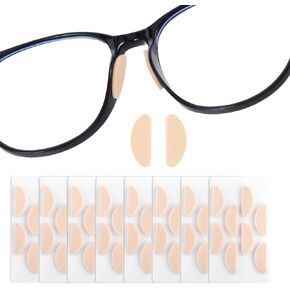 32 Pairs Eyeglass Nose Pads, Soft Foam Nose Pads, Foam Nose Pads for Glasses, Adjustable Eyeglass Nose Pads, Sponge Anti-Slip Nose Pads for Glasses, Eyeglasses, Sunglasses(D-Shape/Black)