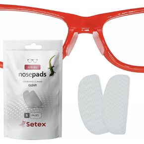 Setex Gecko Grip 1mm Anti Slip Eyeglass Nose Pads, (5 Black Pair) USA Made, 2500 Innovative Microstructured Fibers per Nose Pad, 1mm x 7mm x 16mm
