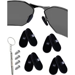 4 Pairs Replacement Nose Pads for Oakley Tincup OX3184 OX5099 | Tincup Carbon OX5094 | Conductor OO4106 OO4107 Eyeglass(15mm*7mm*6mm)