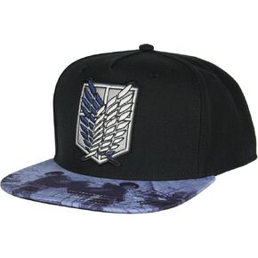 Attack on Titan Sublimated Brim Embroidered Regiment Shield Adjustable Snapback Hat Cap Adult OSFM Multicolored