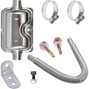 Heater Exhaust Pipe & Muffler Silencer Parking Heater Exhaust Extension Stainless Steel Diesel Heater Exhaust Pipe, 24inch/60cm Pipe