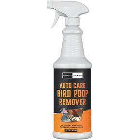 32oz Heavy Duty Bird Poop Remover & Stain Cleaner for Cars and Outdoor Vehicles - Powerful Stain Remover Spray, Safe on Paint & Ceramic for Easy Cleaning and Protection - Made in the USA