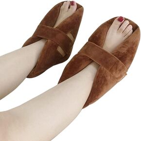 Heel Cushion Protector Pillow Foot Support Heel Pillows for Pressure Sores Foam Heel Ankle Protectors for Bed Sores Foot Pillows for Pressure Sores Ulcers Heel Pain Relief (Brown, 2 Pcs)