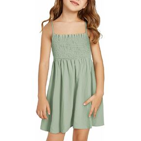 blibean Tween Girls Sundersses Adjustable Strap Dresses Size 4-15 Years Old