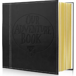 Magnetic Self-Stick Page Photo Album, Our Adventure Book Leather Cover DIY Albums for Wedding Anniversary Holds 3X5, 4X6, 6X8, 8X10 Photos