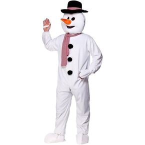 Snowman Mascot Costume Adult Christmas Dress Play Costume