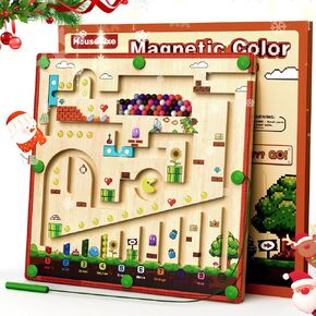 Magnetic Color and Number Maze Montessori Toys for 3+ Year Old Toddlers Ideal Gift for Boys and Girls Ages 3 4 5 Educational Toys for Preschoolers Kids Wooden Puzzle Activity Board