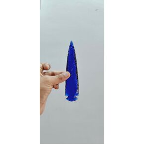 Blue Obsidian Arrowhead Size 6" inch, Gemstone Arrowhead, Crystal Arrowhead, Agate Arrowhead.