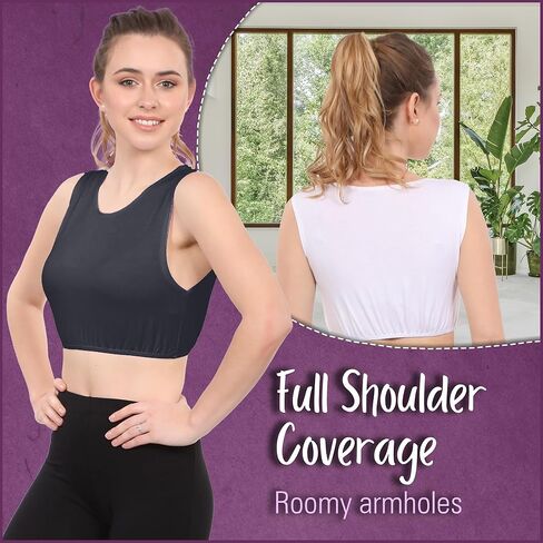 Kosher Casual Modest High Neck Crop Tank, Women’s Sleeveless Full Shoulder Top in Kuwait