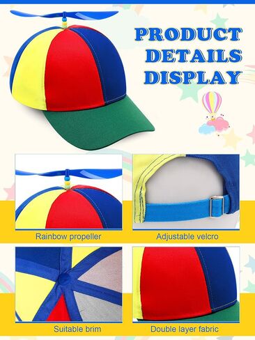 Jiuguva 4 Pcs Propeller Hat Rainbow Clown Hat Y Back Style Suspenders Bow Tie Striped Socks Set for Adult in Kuwait