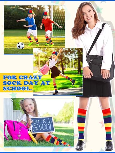 Jiuguva 4 Pcs Propeller Hat Rainbow Clown Hat Y Back Style Suspenders Bow Tie Striped Socks Set for Adult in Kuwait