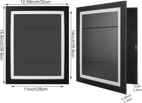 2 قطعة إطار فني للأطفال مقاس 11 × 14 إطارًا للأطفال عمل فني أمامي مفتوح للأطفال إطار عرض أعمال فنية مقاس 0.8 بوصة عمق داخلي إطارات صور سوداء لرسم الأطفال، والمشروعات الفنية، وإطارات صور خشبية in Kuwait