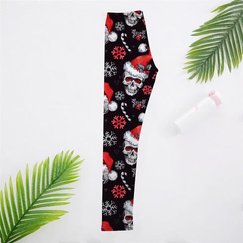 Women's Santa Claus Print Christmas Leggings High Waist Stretch Christmas Tights Pants Skull Santa Xmas Leggings in Kuwait