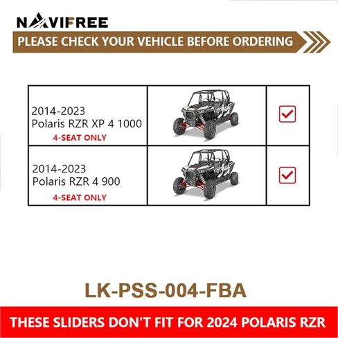 روك سلايدرز | Tree Kickers مناسب لـ Polaris RZR XP 1000 (انظر الإعداد) | 4 مقاعد | حراس الصخور الثقيلة | طلاء مسحوق مقاوم | تركيب الترباس in Kuwait