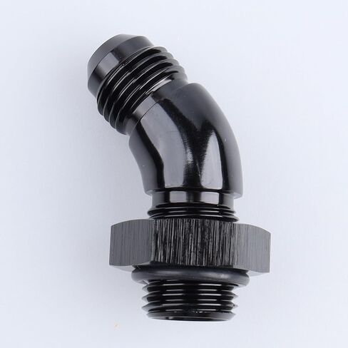 90 Degree -8 AN Male to -6 ORB O-Ring Port Full Flow Fitting Adapter Aluminum Black in Kuwait