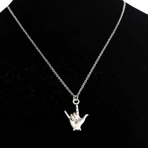 FUSTMW ASL Necklace I Love You Hand Sign Language Charm Pendant Necklace Sign Language Jewelry Interpreter Gift ASL Jewelry Gift for Deaf in Saudi Arabia