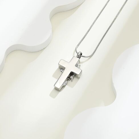Cross Hummingbird Urn Necklace for Ashes Flower Ashes Pendant Memorial Necklace Cremation Jewelry Ashes Keepsakes Necklace Gift for Loss of Loved Ones Memorial Jewelry in Kuwait