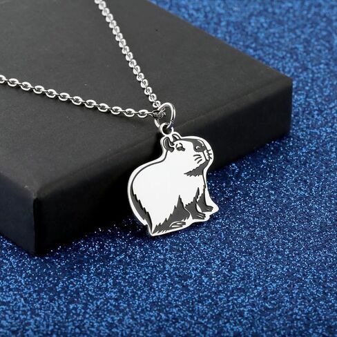 WUSUANED لطيف كابيبارا قلادة الحيوان مستوحاة مجوهرات كابيبارا عاشق هدية مضحك كابي الحيوان هدية in Kuwait