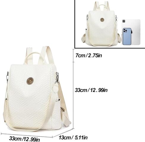 Woven Leather Backpack Purse for Women Waterproof Anti-theft Multipurpose Design Convertible Satchel Handbags (Brown) in Saudi Arabia
