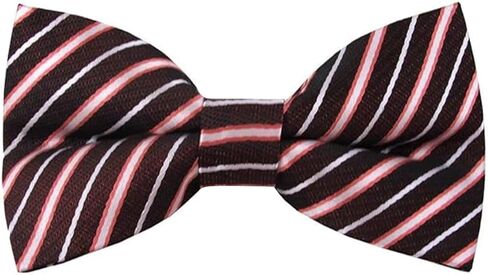 Jacob Alexander Men's Pre-Tied Blaze Stripe Pattern Clip-On Bow Tie in Saudi Arabia